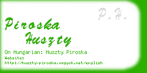 piroska huszty business card